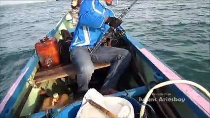 Giant Travelly fishing in bagan fisherman