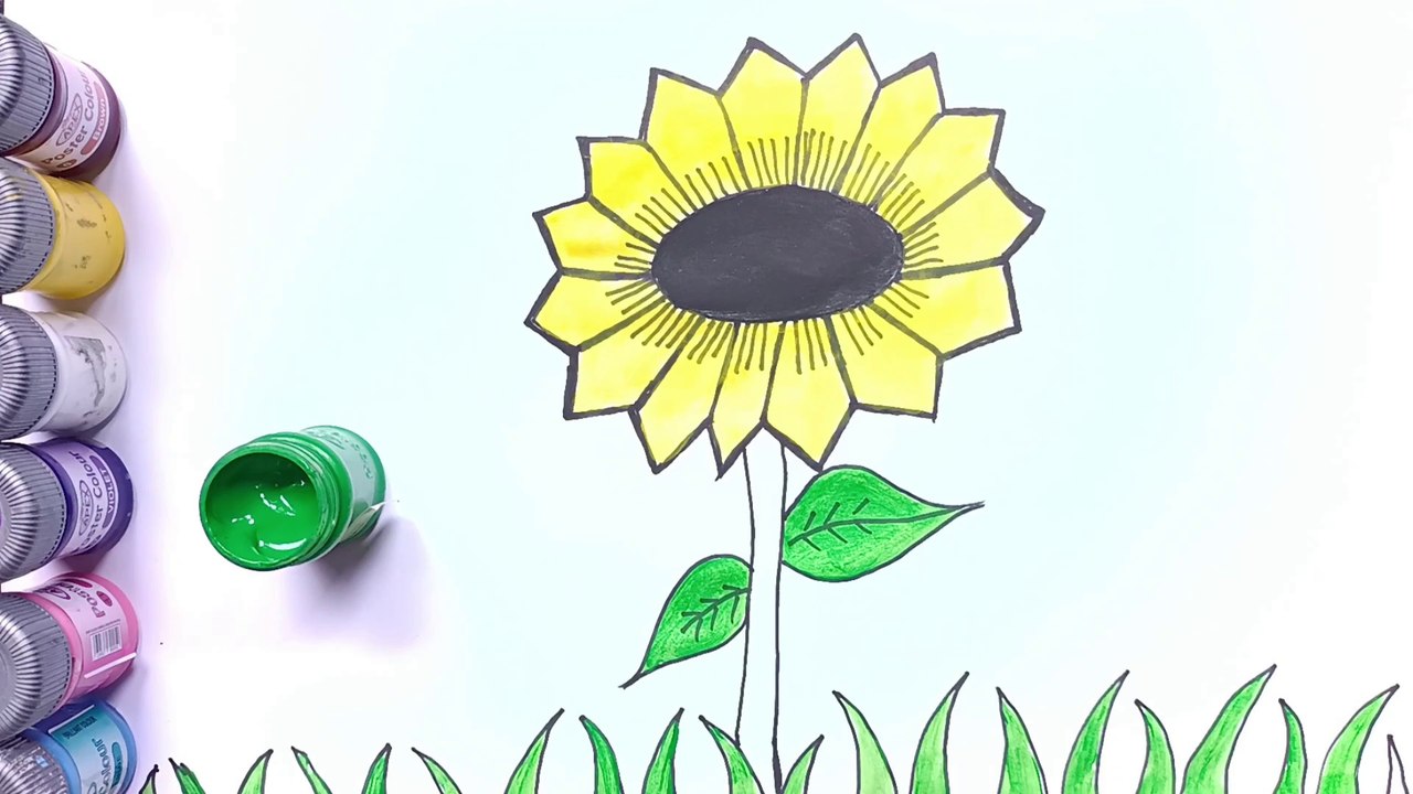 How To Draw Sunflower For Kids l Drawing and Coloring For Kids l Drawing Coloring Art
