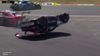 Porsche Carrera Cup Deutschland 2022 Nurburgring Race 1 Donchev Big Crash Rolls