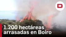 1.200 hectáreas arrasadas por el incendio de Boiro