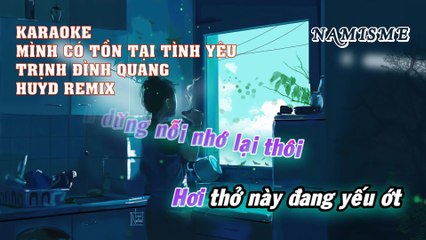 KARAOKE- MÌNH CÓ TỒN TẠI TÌNH YÊU - TRỊNH ĐÌNH QUANG / HUYD REMIX