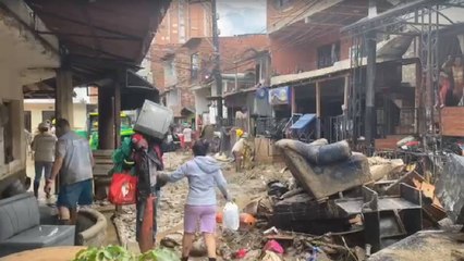 Cerca de 600 familias damnificadas por creciente de quebrada en Bello, Antioquia