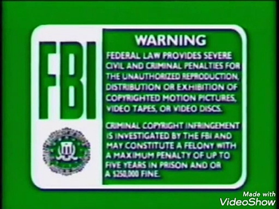 Disney Warning Screen (Green)/Random House Home Video/Family Home Entertainment