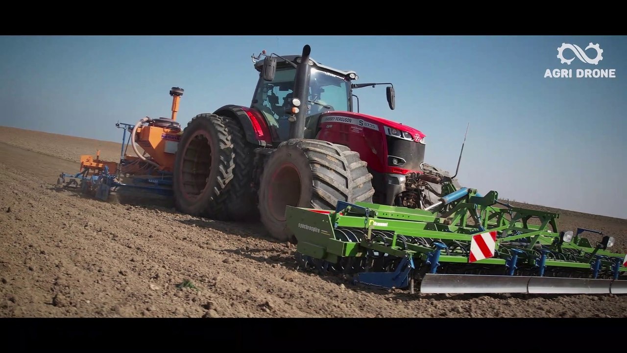 Semis petits pois en 6m Rabe/Herriau/Franquet - ⚫Massey Ferguson 8735 S - JPS SOYEZ