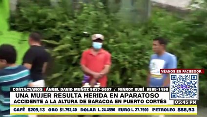 Fuerte accidente vehicular a la altura de Baracoa,  deja una mujer herida