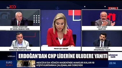 Demokrat Partili Cemal Enginyurt ve Latif Şimşek canlı yayında birbirine girdi