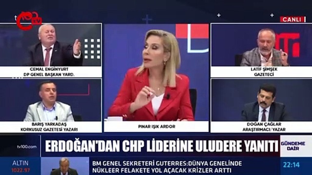 Demokrat Partili Cemal Enginyurt ve Latif Şimşek canlı yayında birbirine girdi