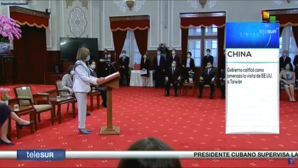 Síntesis 6-08: China califica como amenaza la visita de EE.UU. a Taiwán