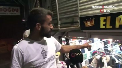 Hırsızlık yapan kişiyi bavulla dövdü! O anlar kamerada