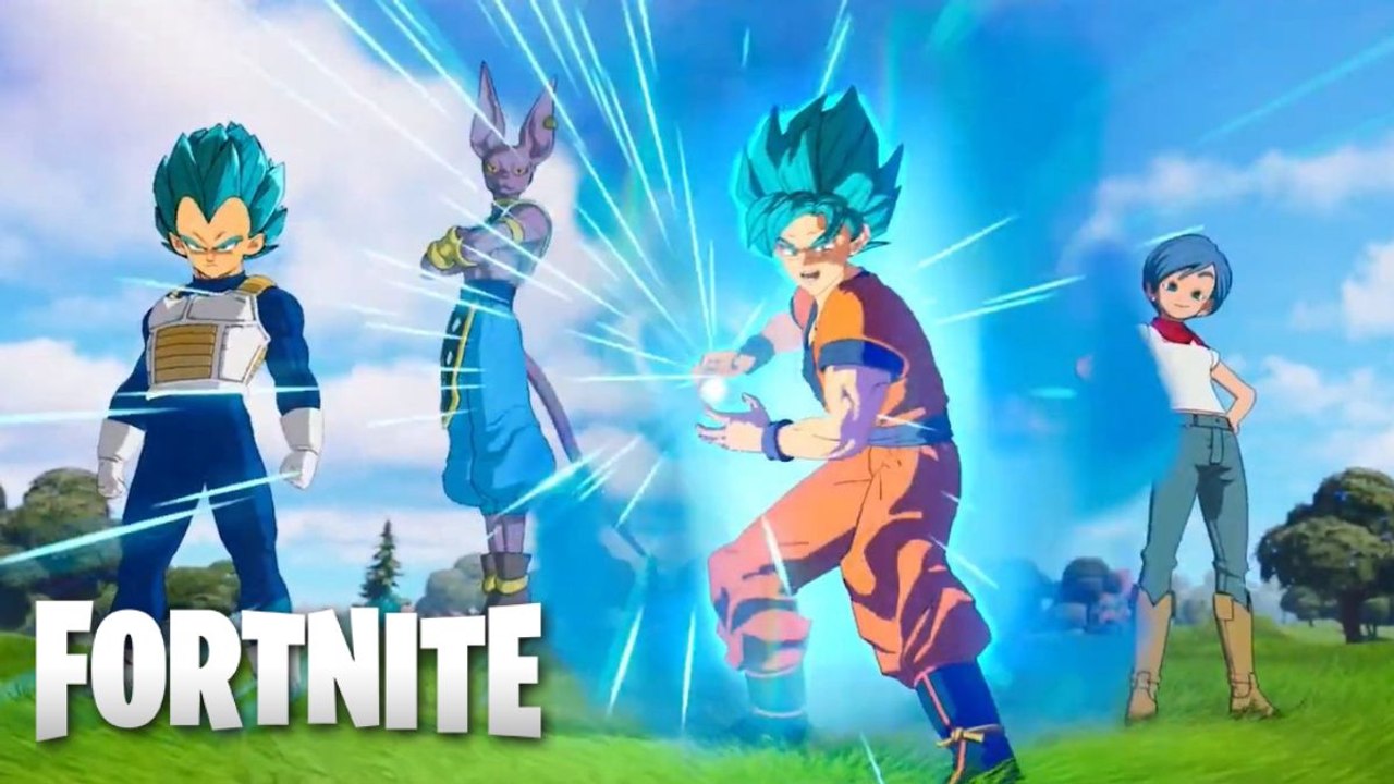 Fortnite x Dragon Ball : ce trailer montre les skins de Goku, Vegeta, Bulma et Beerus en action !