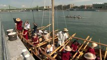 Budapest, arrivata in porto una modello di nave romana