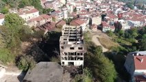 Son dakika haber | Tarihi ipekçilik fabrikasındaki yangının bilançosu havadan görüntülendi