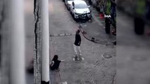 İstanbul'da sevgili çift kabusu kamerada: Mahalleliye sataşıp camını kırdılar