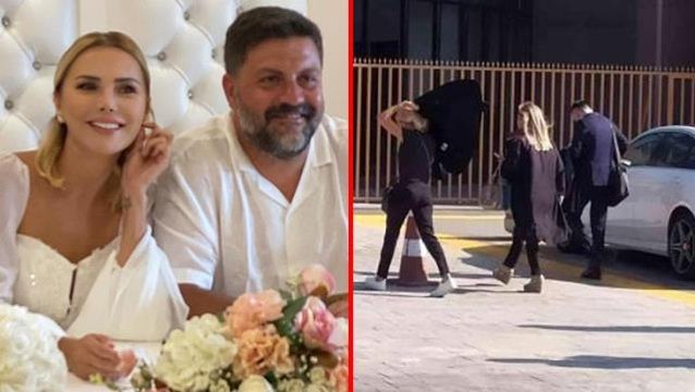 Ece Erken öldürülen eşi Avukat Şafak Mahmutyazıcıoğlu davasına katılmak için adliyeye geldi