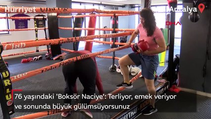 76 yaşındaki 'Boksör Naciye': Terliyor, emek veriyor ve sonunda büyük gülümsüyorsunuz