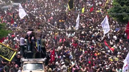 تشييع خالد منصور أحد قادة الجهاد الإسلامي الذي قتل في غارة على رفح