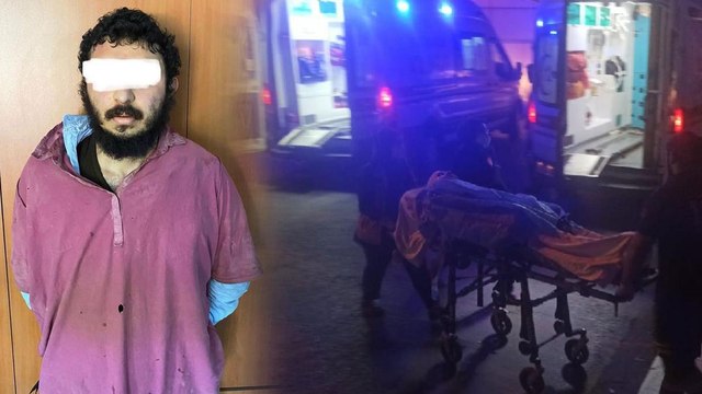 Komşularının boğazını kesen saldırgan, saklandığı evde baltayla polise direndi