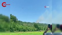 Bursa'da çıkan orman yangını ekiplerin başarılı müdahalesiyle kısa sürede söndürüldü.