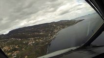 Pilots View Landing Plane Airport Madeira Portugal