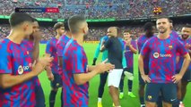 تكريم برشلونة للنجم داني ألفيس في مباراة برشلونة