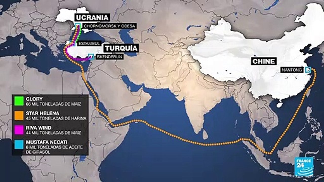 Cuatro barcos más zarparon de puertos ucranianos con miles de toneladas de alimentos