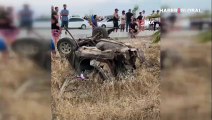 Korkunç kaza! İkiye bölünen otomobil baba ve kızına mezar oldu
