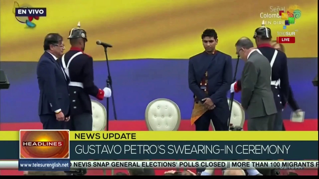 Gustavo Petro receives investiture for inauguration as President of Colombia