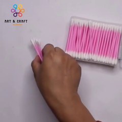 Amazing Wall  Art  with  Ear Pick Cotton| Home Decoration | Easy to make