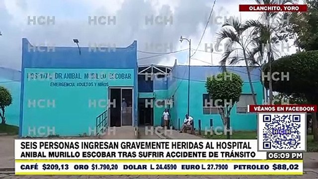 ¡No paran! Accidente de tránsito deja a 6 personas heridas en Olanchito, Yoro