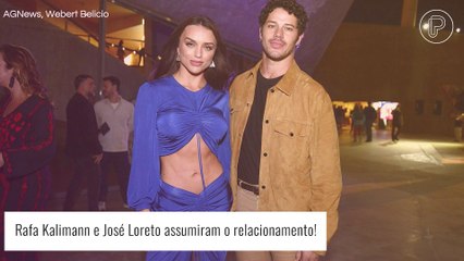 Assumidos! José Loreto e Rafa Kalimann vão juntos a show e posam abraçadinhos. Fotos!