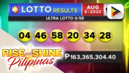Ultra Lotto 6/58 jackpot prize na higit P163-M, napanalunan na