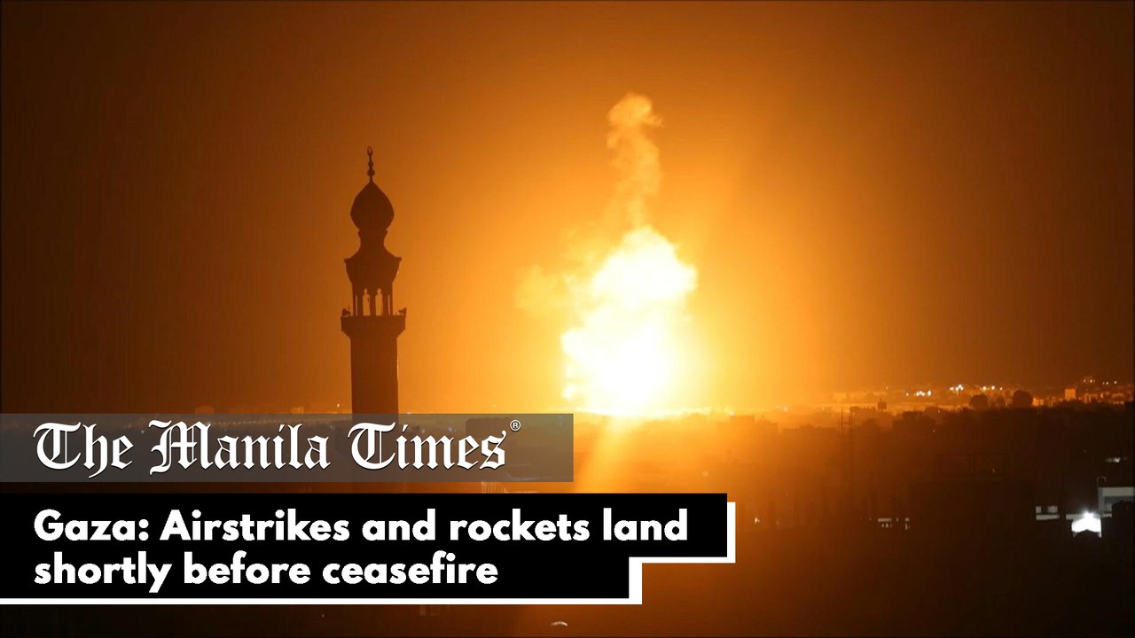 Gaza: Airstrikes and rockets land shortly before ceasefire