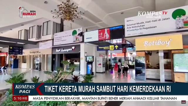 Sambut HUT RI ke 77, Daop 8 Surabaya Beri Promo Tiket Kereta Api