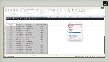 How to Use the Subtotal Tool Effectively