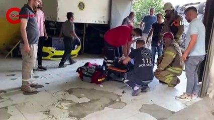 Yanlışlıkla gaza basan sürücü 2’inci kattan düştü