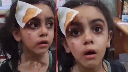 İsrail'in bombalarından yaralı kurtulan küçük kızdan cesur tepki: "İsrail devlet bile değil onlar sadece çocuk katili"