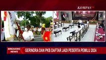 Rombongan Partai Gerindra dan PKB Arak-arakan Daftar Jadi Peserta Pemilu 2024 di KPU