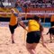 Sand rake dancers at the beach volleyball competitions at the Birmingham 2022 Commonwealth Games