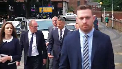 Ryan Giggs arrives in court for domestic violence trial