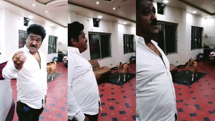ಮನೆ ನಾಯಿ ಜೊತೆ ಟೈಮ್ ಪಾಸ್ ಮಾಡಿದ ಜಗ್ಗೇಶ್ | OneIndia Kannada