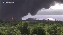 Un rayo causa la explosión de un tanque de combustible en la ciudad cubana de Matanzas