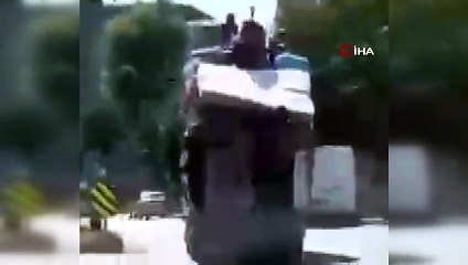 Trafikte şoke eden seyahat