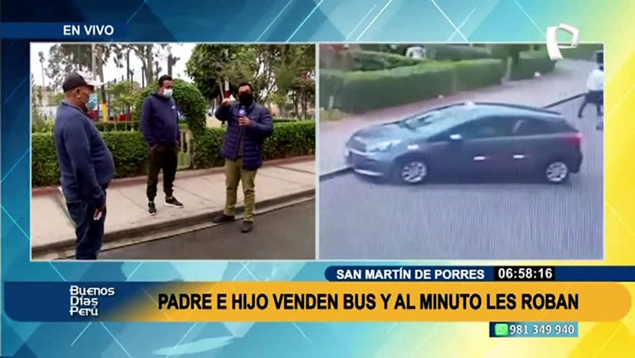 SMP: empresario vende su bus a 50 mil dólares y a los minutos le roban todo el dinero