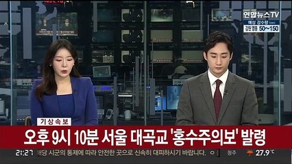 [속보] 서울 대곡교 오후 9시 10분 '홍수주의보' 발령
