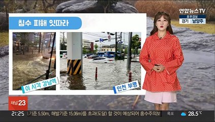 [날씨] 중부 모레까지 최대 350mm 장대비…남부 폭염