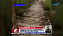 Bahagi ng tulay na gawa sa kahoy, pahirap sa mga dumaraang residente at motorista; delikado pa dahil lumulubog tuwing high tide | 24 Oras