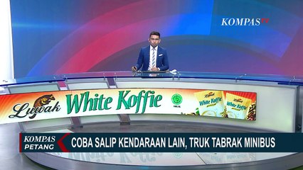 Gagal Menyalip, Truk Pembawa Tebu Tabrak Minibus dari Awah Berlawanan