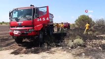 Son dakika haber... Anız yangını kapalı cezaevine sıçramadan söndürüldü