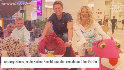 Karina Bacchi x Amaury Nunes: empresário faz vídeo emocionante sobre distância de filho e ex-atriz rebate