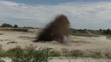 Bomb detonated after being exposed in riverbed